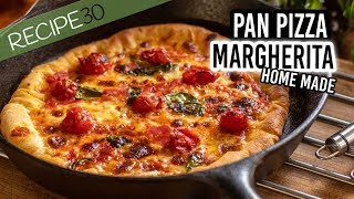 Margherita style pan pizza completely made from scratch using one pan [upl. by Leseil]