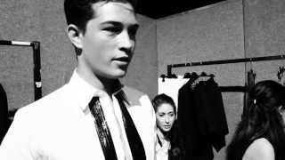 Francisco Lachowski Dsquared2 Menswear Spring 2013  Backstage [upl. by Nomaid]