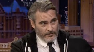 Joaquin Phoenix and Jimmy Fallon Awkward Psychopathic Interview [upl. by Valerye]