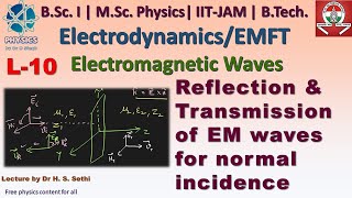 L 10 Reflection amp Transmission of EM Waves for Normal Incidence  Electromagnetic Waves  EMFT [upl. by Nnybor343]