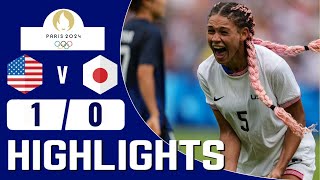 USA vs Japan  10  Womens Football  Paris 2024 Highlights  usa vs japan womens soccer [upl. by Kennet]