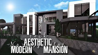 Aesthetic Hillside Modern Mansion 140k No Large Plot ROBLOX Bloxburg [upl. by Eimaraj321]