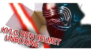 Kylo Ren Star Wars the Force Awakens Black series Helmet UNBOXING Worn VIDEOS INSIDE [upl. by Giesser672]