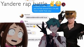 MhaBnha Yandere Rap Battle lyric prank \ Yuno Gasai Vs Ayano Aishi [upl. by Katee]