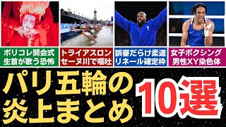 【パリ五輪】これで丸わかり！ パリオリンピックの炎上まとめ １０選 （開会式・柔道・水泳・選手村・トライアスロン・女子ボクシング・スポーツクライミングなど） [upl. by Adnara]