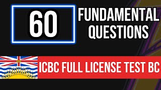 ICBC Full License Test British Columbia 60 Fundamental Questions [upl. by Carree]