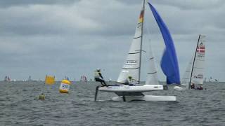 Nacra 17 Sailing  Setting the Spinnaker  Hoist First Set [upl. by Kelsey]