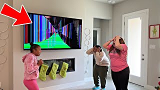 BREAKING MY PARENTS TV PRANK THEY WENT CRAZY 🤯 [upl. by Neirda969]