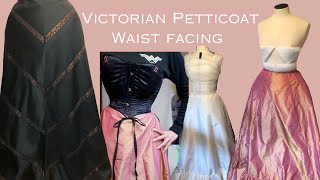 How to make a Faced Waistband on a Victorian Petticoat [upl. by Athalla385]