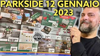 Volantino Parkside Lidl fai da te 12 gennaio 2023 Banco sega Pistola termica Avvitatore elettrico [upl. by Eriha]