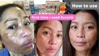 first time I used Eucerin for get rid of melasma and how I used Eucerin melasma skincare [upl. by Rowan]