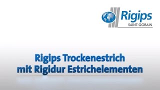 RIGIPS Trockenestrich mit Rigidur Estrichelementen [upl. by Briano]