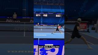 🔊 The sound 👌 Practice point between Jannik Sinner and Taylor Fritz at the ATP Finals tennis [upl. by Yhtir]