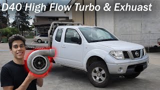 D40 Navara High Flow Turbo amp 3 Inch Exhaust Dyno Tune [upl. by Akkahs]