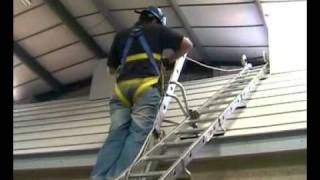 Ladder Roof Safety Training Using Vertical Lifeline System amp Ladder Restraint System [upl. by Waylin]