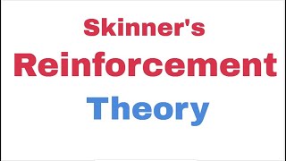 Skinners Reinforcement Theory [upl. by Toomin]