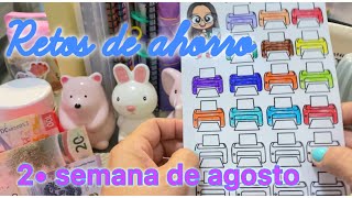 RETOS DE AHORRO 2•semana de agosto 🍀💰🤩💌 sistemadesobres ahorraahora finanzaspersonales [upl. by Ettelohcin370]