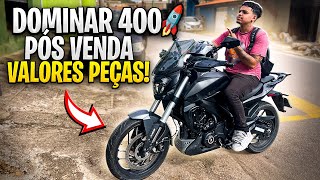 BAJAJ DOMINAR 400  GARANTIA  VALORES DAS PEÇAS  PÓS VENDA [upl. by Damas]