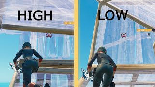 HIGH vs LOW MESHES in Fortnite [upl. by Lenox]