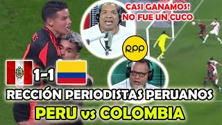 NARRACIÓN Y REACCIÓN PERUANA LUEGO DEL PARTIDO EMPATE DE PERU 1 COLOMBIA 1  ELIMINATORIAS [upl. by Brigitta]