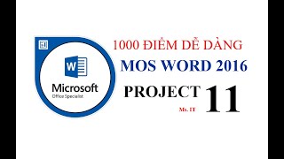 MOS WORD 2016 100 pass  Pro11 [upl. by Odlanar38]