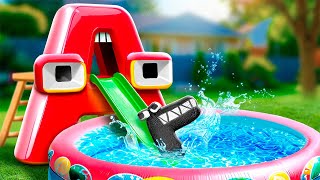 Water Park Fun with Alphabet Lore 🌊 Best Alphabet Lore Crafts [upl. by Bren]