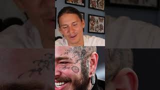 Judging celeb tattoos angelinajolie travisbarker postmalone [upl. by Atinek]