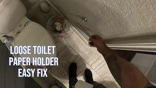 Loose Toilet Paper Holder Easy Fix [upl. by Eseryt171]