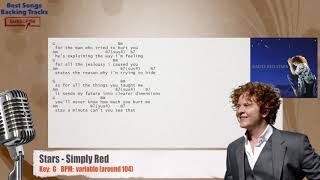 🎙 Stars  Simply Red Vocal Backing Track with chords and lyrics [upl. by Carlton]