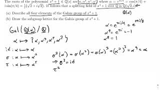 Galois Extensions An Example of Finding a Galois Group [upl. by Eentihw515]