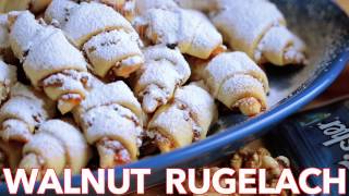 Easy Walnut Rugelach Filled Pastry Recipe  Filled Cookies [upl. by Ladd414]