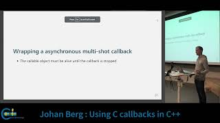 Johan Berg  Using C callbacks in C [upl. by Bodkin568]