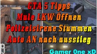 GTA 5 Tipps LKW TürSirene StummAuto anFull HDGER Gepatcht [upl. by Llenrod]