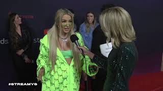 Tana Mongeau Red Carpet Interview I Streamy Awards 2019 [upl. by Tiphanie]