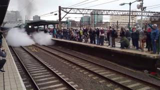 NSW Rail Museum Steam Train Departs Central Station in Sydney to Hurstville 11 June 2017 [upl. by Kelcey761]