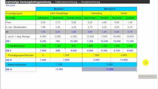 mehrstufige Deckungsbeitragsrechnung  Teilkostenrechnung  Kostenrechnung [upl. by Ormsby994]