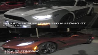 2015 Roush Supercharged Mustang Gt Vs 2016 C7 Stingray CorvetteLs7 Zo6 BONUS [upl. by Endora]