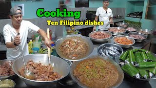 Ang daming orders Balikbayan from San Diego California  Cooking 10 Filipino dishes [upl. by Silberman]