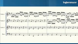 Pachelbel Canon in D Major Violin Sheet Music Playalong for Violin 1 2 and 3 [upl. by Stier814]