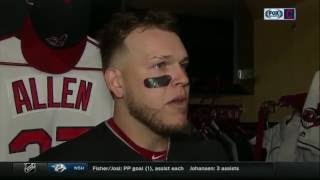 Roberto Perez describes his frontrow seat to Indians dominant pitching performance in ALCS [upl. by Kellsie]