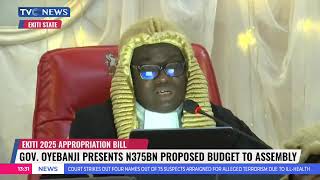 Gov Oyebanji Presents N375BN Proposed Budget To Assembly [upl. by Auoy726]