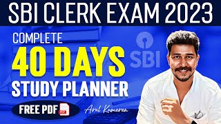 40 days Complete Study Planner for SBI Clerk 2023  Veranda Race [upl. by Dhiman]