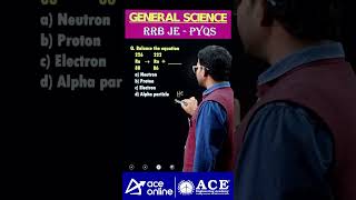 RRB JE General Science PYQs  Balance the Equations chemistryequation  aceonline [upl. by Hajile]