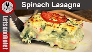 Spinach Lasagna \ Cheesy Creamy Lasagna\ Vegetarian Lasagna [upl. by Orlosky]