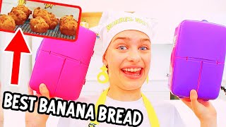 HEALTHY LUNCHBOX BANANA BREAD MUFFINS Sockie entertaining cooking [upl. by Alliuqal]