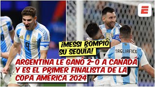 MESSI rompe SU SEQUÍA y PONE A ARGENTINA en la final de la COPA AMÉRICA 2024  Exclusivos [upl. by Thornton215]