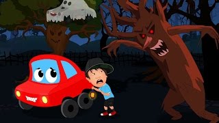 Little Red Car In The Scary Woods  Car Rhymes And Songs [upl. by Collier]