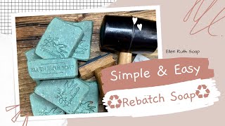 Easy amp Simple ♻️REBATCH♻️ Using Soap Shreds amp Scraps to Make New Bars❣️  Ellen Ruth Soap [upl. by Ecnedac]