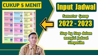 Cara Mengisi Jadwal Simpatika  Semester Genap 2022 2023 [upl. by Akimak]