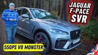 2022 JAGUAR FPACE SVR Review  550PS V8 Powered SUV [upl. by Esinej]